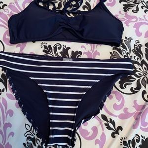 Aerie bikini (navy blue and white)